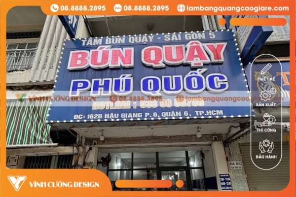 Báo giá thi công bảng hiệu tại Quận 6