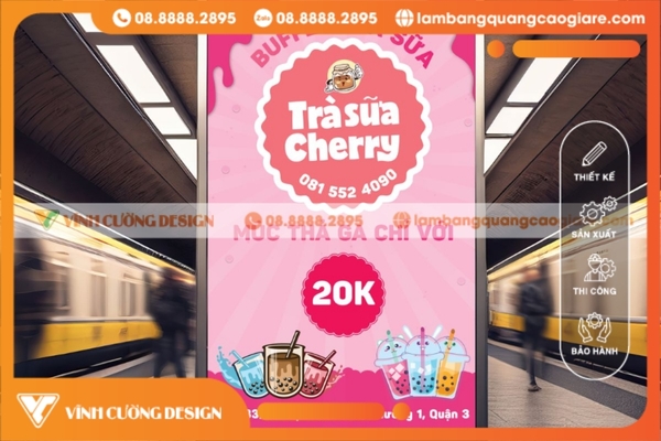 Bảo hành biển hiệu hộp đèn đứng chu đáo