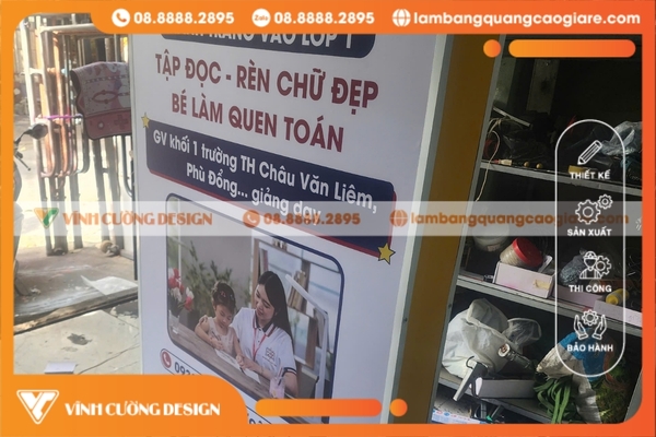 Báo giá làm bảng hiệu hộp đèn quảng cáo ĐẸP, RẺ NHẤT TPHCM 8 biển hiệu hộp đèn có chân 2 mặt