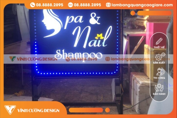 Biển hiệu hộp đèn đứng chất liệu cao cấp, bền đẹp lâu dài