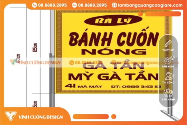 Biển hiệu hộp đèn đứng mica hút nổi