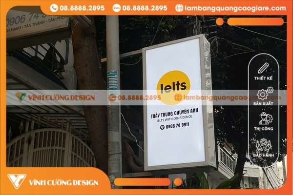 Báo giá làm bảng hiệu hộp đèn quảng cáo ĐẸP, RẺ NHẤT TPHCM 15 biển hiệu hộp đèn Mica hút nổi