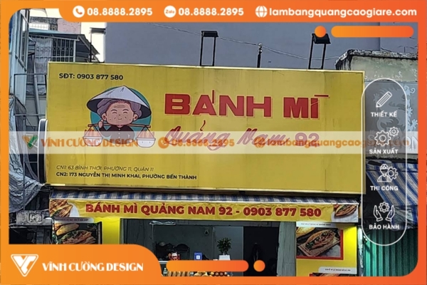 Thiết kế & thi công bảng hiệu hộp đèn Quận 1 ĐẸP, GIÁ RẺ 5 Biển hiệu hộp đèn Mica và Alu tại Quận 1