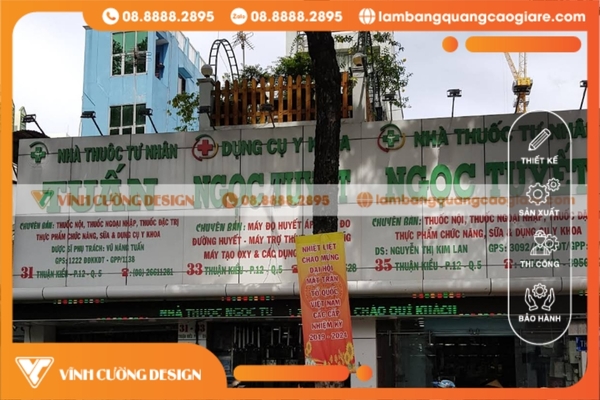 Thi công bảng hiệu hộp đèn nhà thuốc siêu đẹp, giá rẻ 8 Biển hiệu hộp đèn nhà thuốc bạt Hiflex in UV