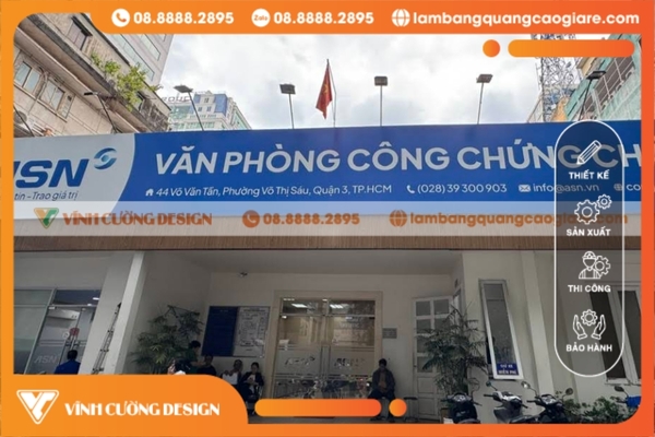 Biển hiệu hộp đèn quảng cáo công ty Quận 3