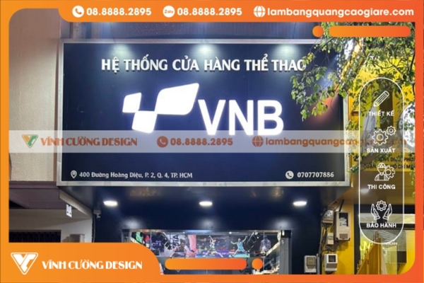 Làm bảng hiệu hộp đèn Quận 4 theo yêu cầu, TRỌN GÓI 11 Biển hiệu quảng cáo ngoài trời tại quận 4