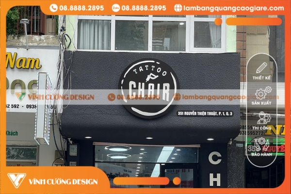 Báo giá bảng hiệu hộp đèn tròn mới nhất 2025 1 biển quảng cáo hộp đèn mica