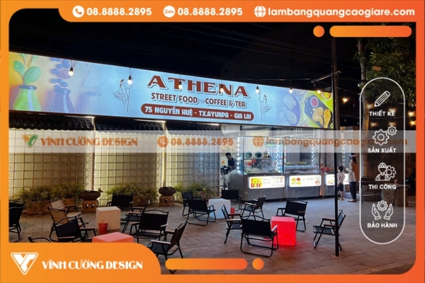 biển quảng cáo hộp đèn mica