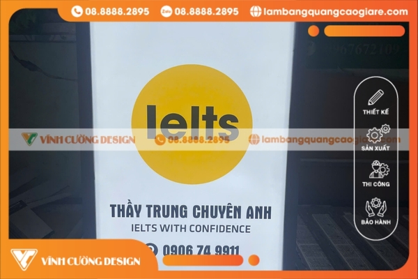 Làm Hộp Đèn Bảng Hiệu GIÁ RẺ, Thiết Kế & Thi Công Trọn Gói 2 biển quảng cáo hộp đèn mica