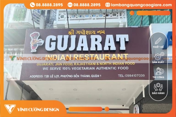 Thiết kế & thi công bảng hiệu hộp đèn Quận 1 ĐẸP, GIÁ RẺ 7 Biển quảng cáo ngoài trời Quận 1