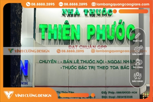 Thi công bảng hiệu hộp đèn nhà thuốc siêu đẹp, giá rẻ 10 Biển vẫy nhà thuốc hộp đèn 2 mặt