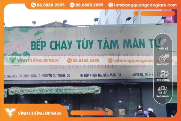 Thiết kế & thi công bảng hiệu hộp đèn Quận 1 ĐẸP, GIÁ RẺ 2 Các loại bảng hiệu được ưa chuộng tại Quận 1