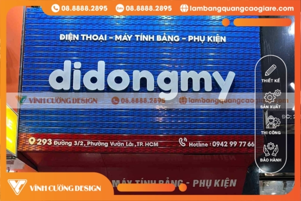 Bảng Giá Bảng Hiệu Hộp Đèn Chữ Nổi GIÁ RẺ 23 Cam kết về chất lượng vượt trội khi gia công bảng quảng cáo chữ nổi