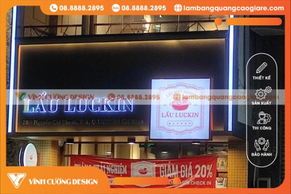 Dịch vụ thiết kế – thi công bảng hiệu hộp đèn Quận 10