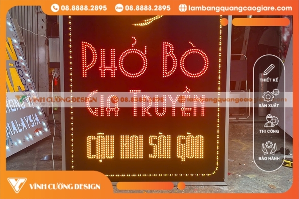 Gia công bảng hiệu đèn hộp ĐẸP, UY TÍN, GIÁ RẺ 15 Gia công bảng hiệu đèn hộp LED