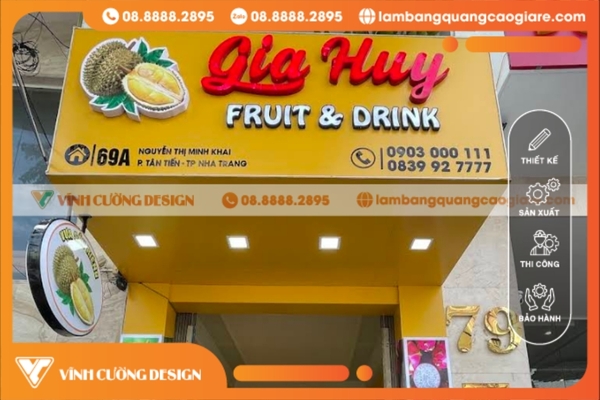 Làm bảng hiệu hộp đèn Nha Trang GIÁ RẺ 24 gia công bảng hiệu hộp đèn Nha Trang giá rẻ