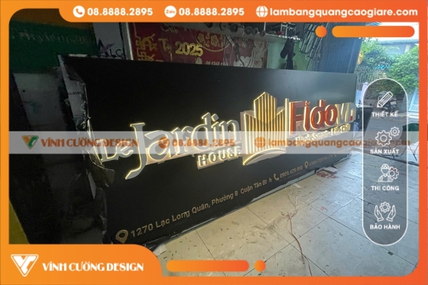 Thi công bảng hiệu hộp đèn quảng cáo GIÁ RẺ 1 gia công bảng hiệu hộp đèn