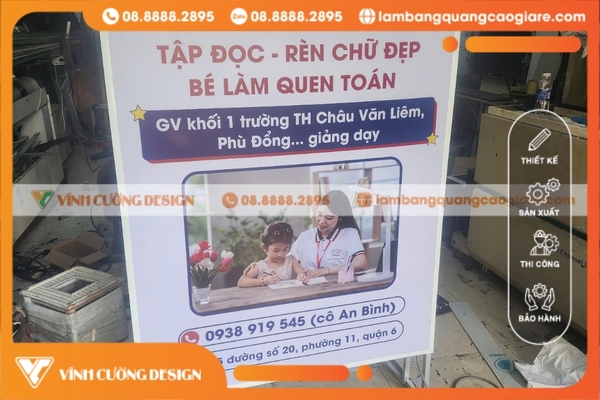 Thi công bảng hiệu hộp đèn quảng cáo GIÁ RẺ 6 Gia công bảng hộp đèn 1–2 mặt