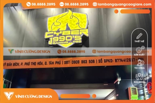 Gia công bảng hiệu hộp đèn quận Tân Phú GIÁ RẺ 8 gia công bảng quảng cáo tân phú