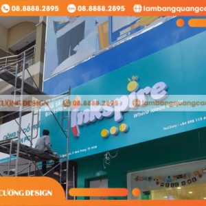 Làm Bảng Hiệu Alu Chữ Nổi Đèn Led Giá Rẻ Cho Nhà Sách InkSpire