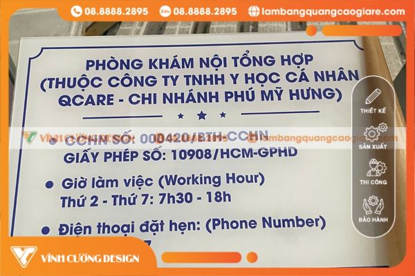 Làm Bảng Tên Công Ty In UV: Sang Trọng, Sắc Nét, Bền Bỉ 2 lam bang hieu cong ty in uv lay lien