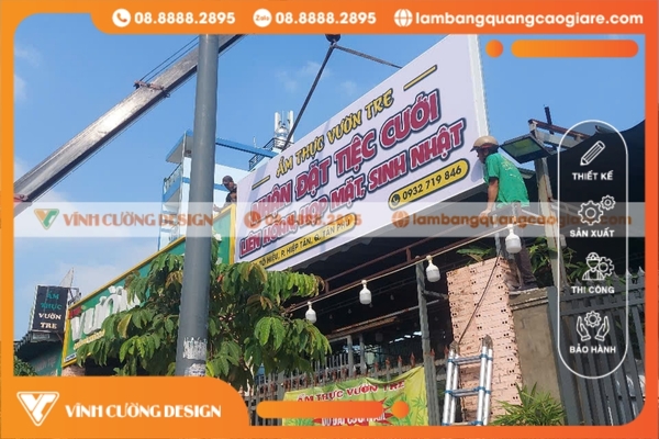 Báo giá làm bảng hiệu hộp đèn quảng cáo ĐẸP, RẺ NHẤT TPHCM 6 làm bảng hiệu hộp đèn giá rẻ