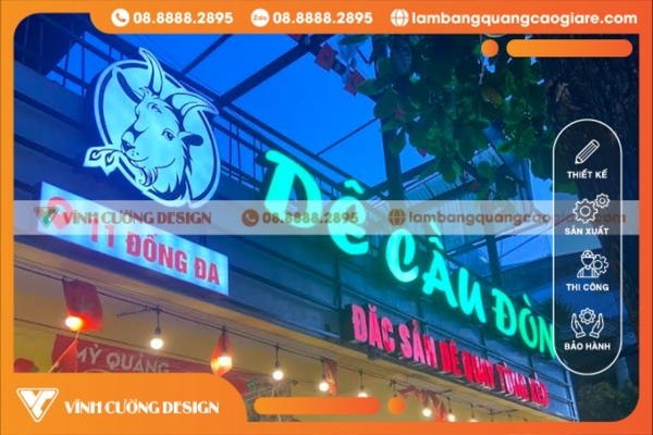 làm bảng hiệu hộp Đèn LED Đơn tại Đà Nẵng