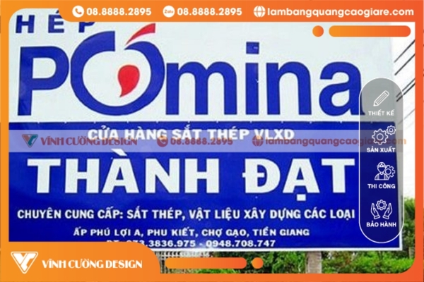 Thi công bảng hiệu hộp đèn quảng cáo GIÁ RẺ 5 Làm bảng hiệu hộp đèn lót tôn