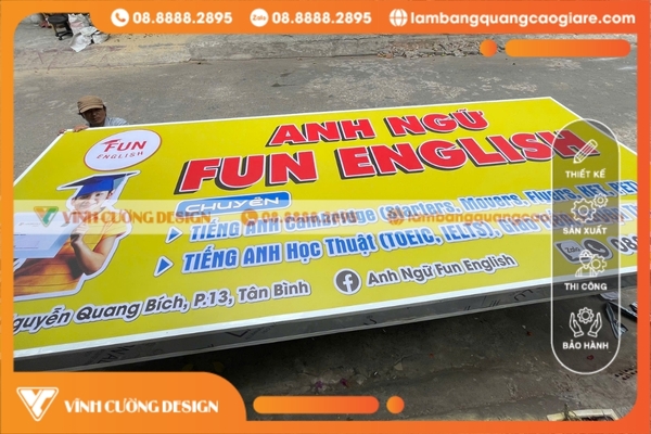 làm bảng hiệu hộp đèn mica