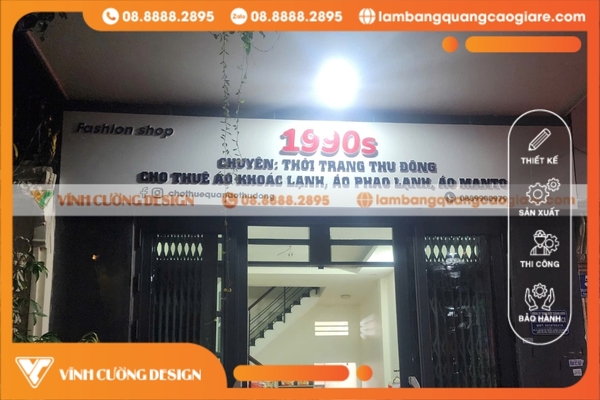 Làm bảng hiệu hộp đèn Mica hút nổi