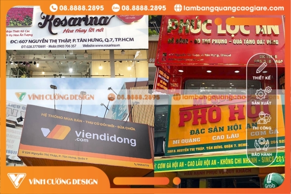 Làm bảng hiệu hộp đèn quận 7 UY TÍN, CHUYÊN NGHIỆP 10 Làm bảng hiệu hộp đèn Mica và Alu tại quận 7