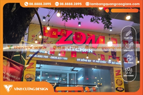 làm bảng hiệu hộp đèn Mica xuyên sáng tại Đà Nẵng