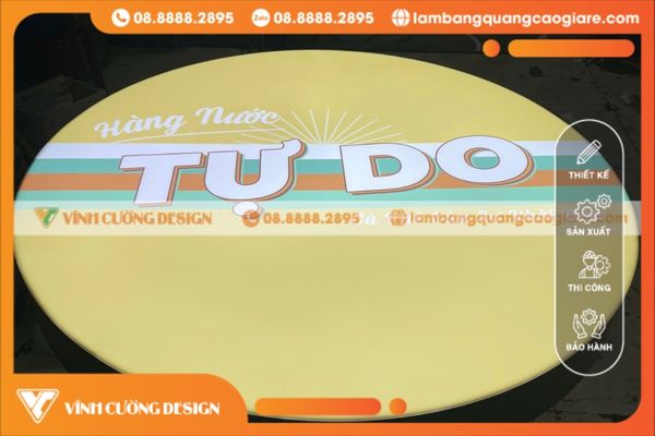 Làm bảng hiệu hộp đèn quảng cáo đa dạng mẫu mã giá rẻ nhất TPHCM 5 lam bang hieu hop den mica