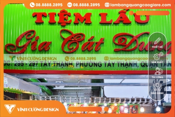 làm bảng hiệu tân phú trọn gói