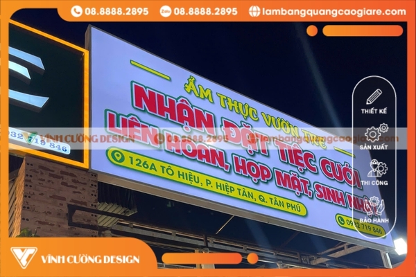 Gia công bảng hiệu hộp đèn quận Tân Phú GIÁ RẺ 1 lam bang hieu tan phu