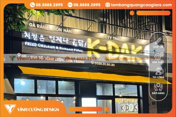 Làm bảng hiệu hộp đèn Nha Trang GIÁ RẺ 17 Lắp đặt & Bảo hành bảng hiệu hộp đèn tại Nha Trang
