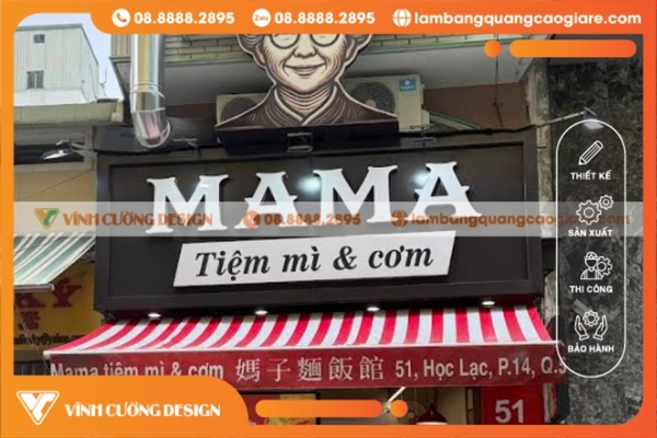 Làm bảng hiệu hộp đèn quận 5 SANG TRỌNG, GIÁ RẺ 2 Lý do nên chọn dịch vụ làm bảng hiệu hộp đèn Quận 5 của Vĩnh Cường Design