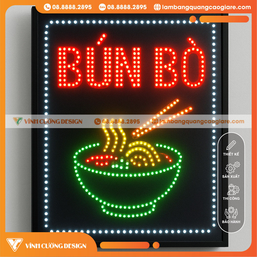 Gia công bảng hiệu đèn hộp ĐẸP, UY TÍN, GIÁ RẺ 9 Mẫu bảng hiệu hộp đèn LED đơn