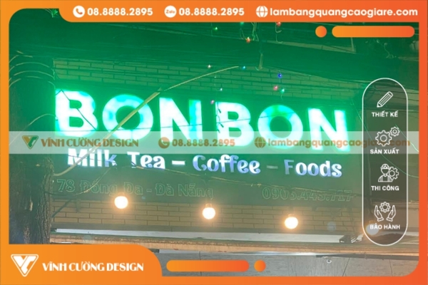mẫu bảng hiệu Hộp Đèn LED tại Đà Nẵng