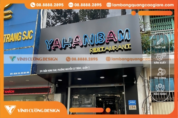 Báo giá làm bảng hiệu hộp đèn quảng cáo ĐẸP, RẺ NHẤT TPHCM 5 mẫu bảng hiệu hộp đèn mica