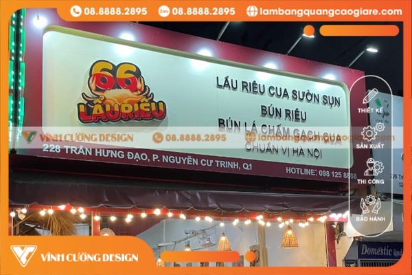 Thiết kế & thi công bảng hiệu hộp đèn Quận 1 ĐẸP, GIÁ RẺ 20 mẫu bảng hiệu hộp đèn quận 1