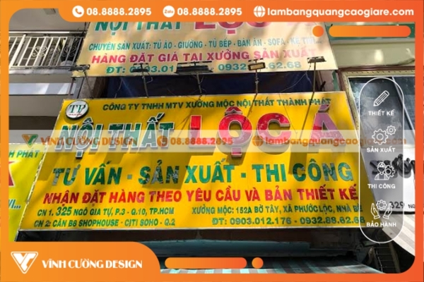 mẫu hộp đèn bảng hiệu tại quận 10