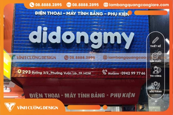 mẫu hộp đèn biển hiệu tại quận 10