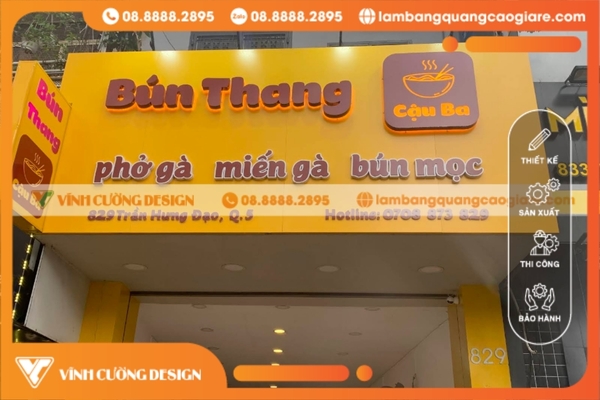 Bảng Giá Bảng Hiệu Hộp Đèn Chữ Nổi GIÁ RẺ 4 phần nền biển hiệu hộp đèn chữ nổi