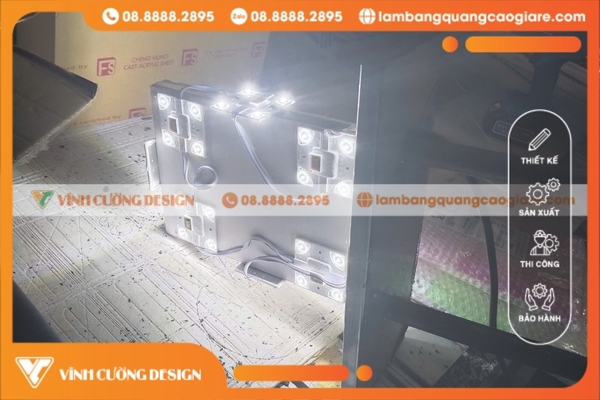 Quy trình thi công bảng hiệu hộp đèn chuyên nghiệp
