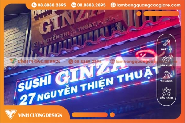 Quy trình thiết kế thi công bảng hiệu hộp đèn tại Quận 3