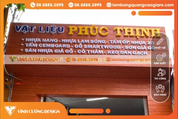 Thi công bảng hiệu chữ nổi quảng cáo ở tphcm