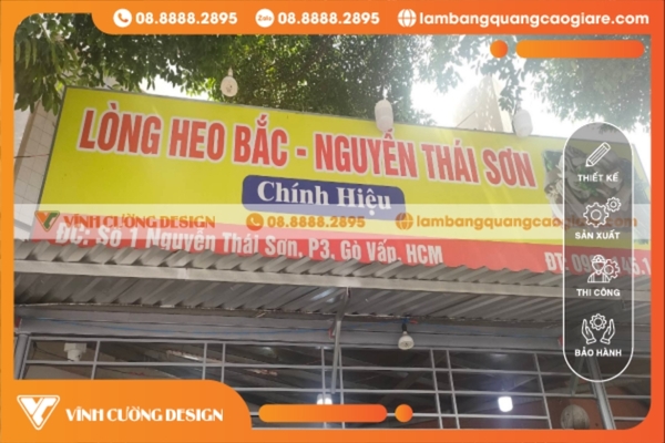 Thiết kế bảng hiệu hộp đèn CỰC ĐẸP, GIÁ RẺ 4 Thi công bảng hiệu hộp đèn lót tôn
