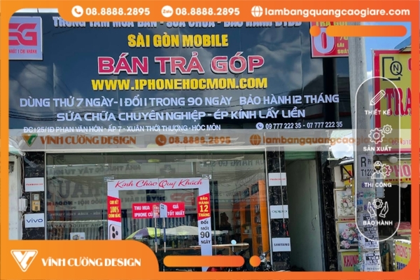 Thi công bảng hiệu hộp đèn tphcm