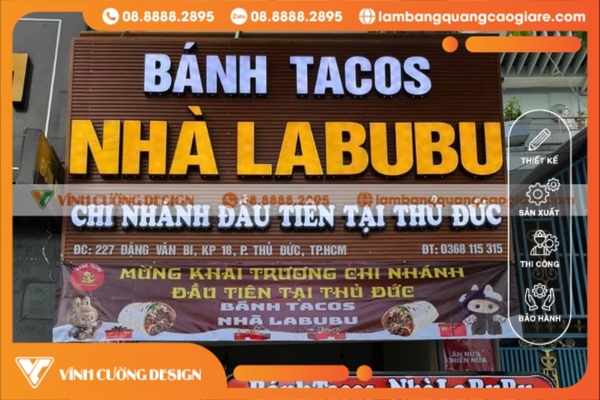 Thi công bảng hiệu tôn sóng tphcm